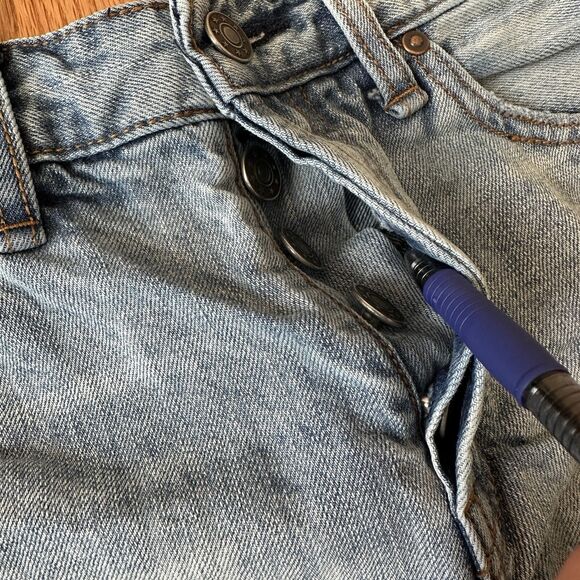 Free People Womens Button Fly Cut Off Denim Jean Shorts Size W 27 - Picture 5 of 5